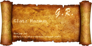 Glatz Razmus névjegykártya